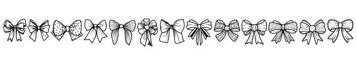 Bow Doodle Font UPPERCASE