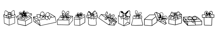 Boxing day Gift bow Font LOWERCASE