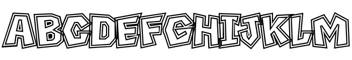 Boxtoon Bold DoubleOutline Font UPPERCASE