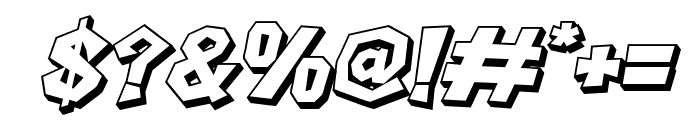 Boxtoon Bold Italic Extrude Font OTHER CHARS