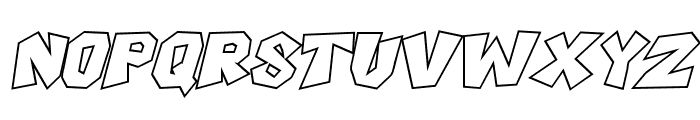 Boxtoon Bold Italic Outline Font UPPERCASE