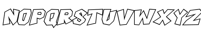 Boxtoon Bold Italic Outline Font LOWERCASE