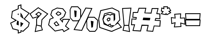 Boxtoon Bold Outline Font OTHER CHARS