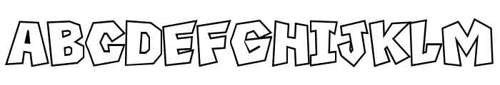 Boxtoon Bold Outline Font LOWERCASE