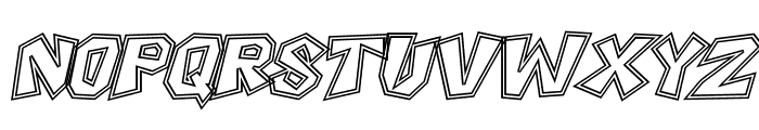 Boxtoon Italic DoubleOutline Font UPPERCASE
