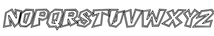 Boxtoon Italic DoubleOutline Font LOWERCASE