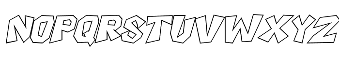 Boxtoon Italic Outline Font UPPERCASE