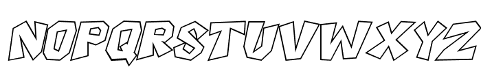 Boxtoon Italic Outline Font LOWERCASE