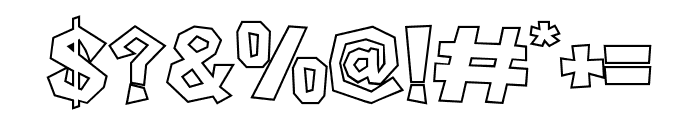 Boxtoon Outline Font OTHER CHARS