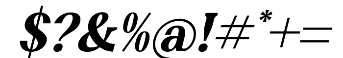 Braden Italic Font OTHER CHARS