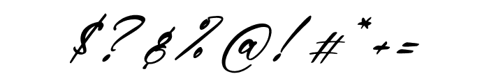 Bradley Milestiago Italic Font OTHER CHARS