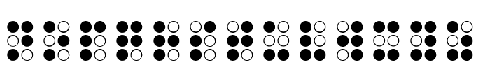 Braille Font UPPERCASE