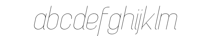 Brainy Variable Italic Hairline Font LOWERCASE