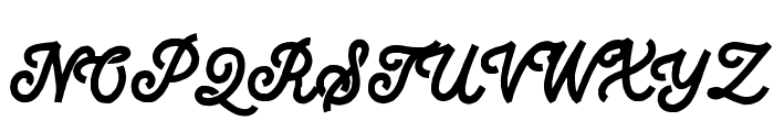 Brampton Script Organic Font UPPERCASE