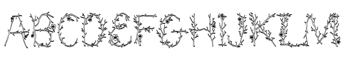 Branches all caps Font UPPERCASE