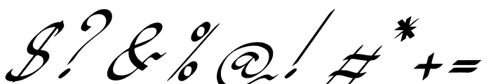 Brancy Italic Font OTHER CHARS