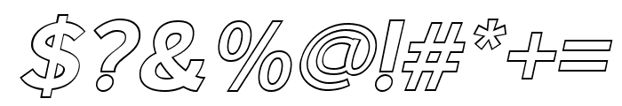 Branden Outline Italic Font OTHER CHARS
