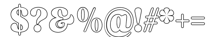 Branger-Outline Font OTHER CHARS