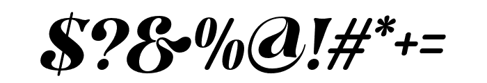 Brasty Vintage Oblique Font OTHER CHARS