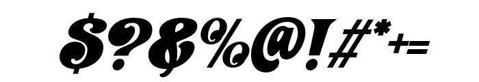 Bravecho Italic Font OTHER CHARS