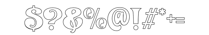Bravecho Outline Regular Font OTHER CHARS