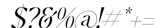 Breilga Italic Font OTHER CHARS