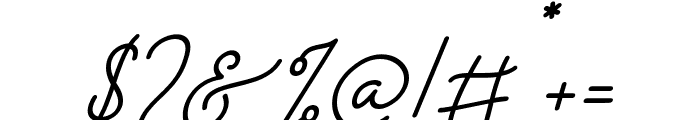 Brianetta Italic Font OTHER CHARS
