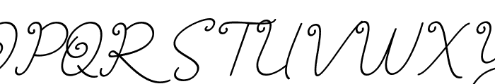 Brianetta Italic Font UPPERCASE