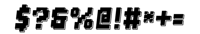 Brick Byte Shadow Italic Font OTHER CHARS