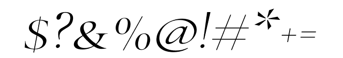 Bride Italic Extended Font OTHER CHARS