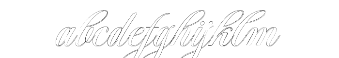 BridgertonOutline Font LOWERCASE
