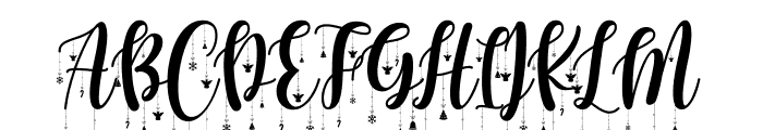 Bright Christmas Ornaments Font UPPERCASE