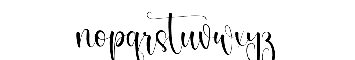 Bright Elegant Font LOWERCASE