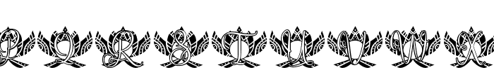 Bright Lotus Mandala Monogram Font UPPERCASE