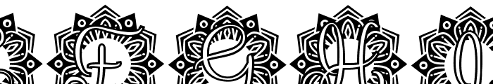 Bright Mandala Monogram Font UPPERCASE