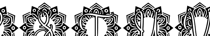Bright Mandala Monogram Font LOWERCASE
