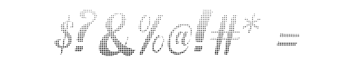Bright Script Halftone Dots Font OTHER CHARS