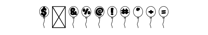 BrightBalloons Font OTHER CHARS