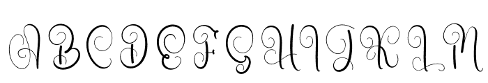 Brilliant Girly Font UPPERCASE