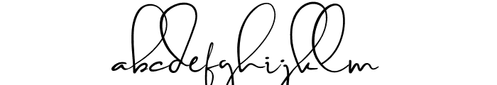 Brilliant Signature 1 Regular Font LOWERCASE