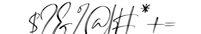 Brilliant Signature Italic Font OTHER CHARS