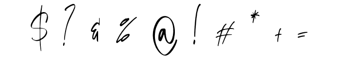 Brilliant Signature Font OTHER CHARS