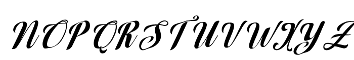 Brilliant Wonderful Sambo Slant 26 Font UPPERCASE