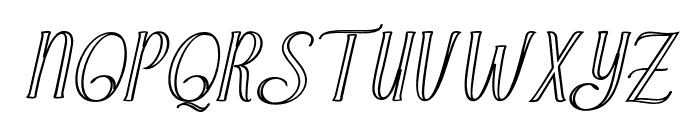 BrilliantOutlineBoldSlant Font UPPERCASE