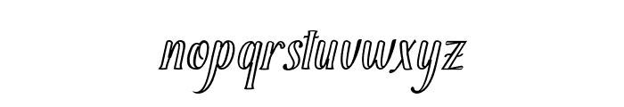 BrilliantOutlineBoldSlant Font LOWERCASE