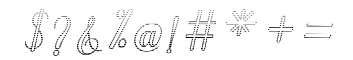 BrilliantOutlineHatchingSlant Font OTHER CHARS
