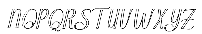 BrilliantOutlineSlant Font UPPERCASE