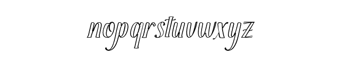 BrilliantOutlineSlant Font LOWERCASE