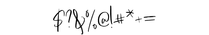 BrilliantWhiteSignature-Regular Font OTHER CHARS