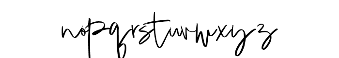 BrilliantWhiteSignature-Regular Font LOWERCASE